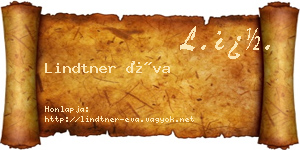 Lindtner Éva névjegykártya